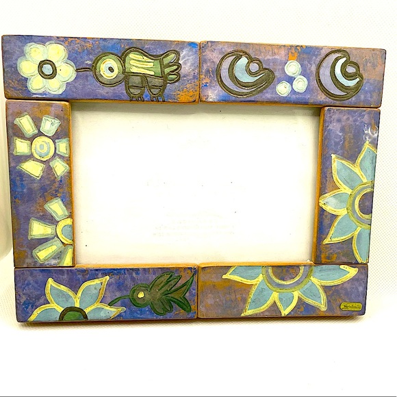 Peruvian Pottery Photo Picture Frame 8”x6” - Picture 1 of 7